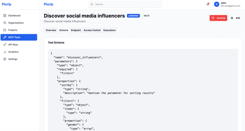 Create Tool Interface